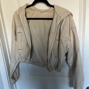 Cropped cargo jacket